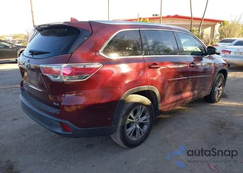 2015 Toyota Highlander Xle V6 from USA, damaged, VIN 5TDKKRFH4FS043444